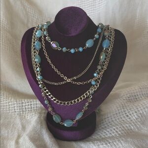 Premier Designs "Belize" Multi-Strand Statement Necklace Beaded Layered Chain